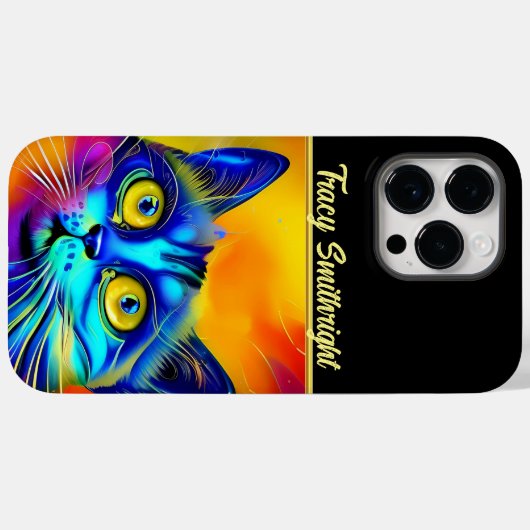 Kunstmatige intelligentie dierenkattengezicht Case-Mate iPhone case (Achterkant (horizontaal))