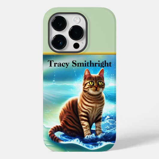 Kunstmatige intelligentie dierlijke kat op water Case-Mate iPhone case (Achterkant)