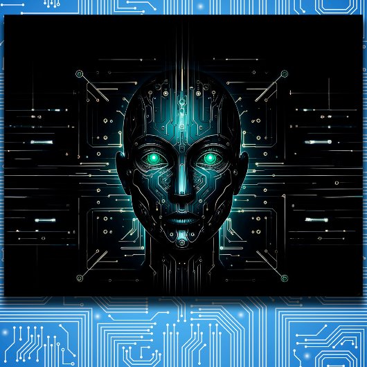 Kunstmatige intelligentie digitale wetenschap robo poster