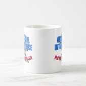 Kunstmatige intelligentie, echte humor.w Wit BG Koffiemok (Center)