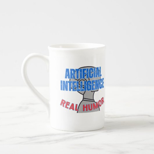 Kunstmatige intelligentie, echte humor.w Wit BG Porselein Kop (Links)