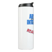 Kunstmatige intelligentie, echte humor.w Wit BG Thermosbeker (Gedraaid links)