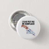 Kunstmatige intelligentie en mensen ronde button 3,2 cm (Voorkant /achterkant)