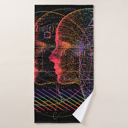 Kunstmatige intelligentie en virtuele realiteit co badhanddoek (Badhanddoek)