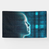 Kunstmatige intelligentie evolutie met digitaal spandoek (Horizontaal)