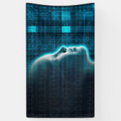 Kunstmatige intelligentie evolutie met digitaal spandoek (Verticaal)