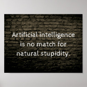 Kunstmatige intelligentie grap poster