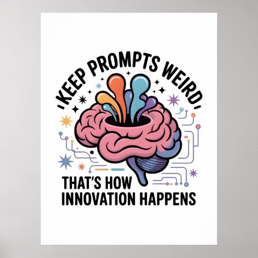 Kunstmatige Intelligentie Innovatie Brain Design Poster (Voorkant)