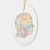 Kunstmatige intelligentie keramisch ornament (Links)