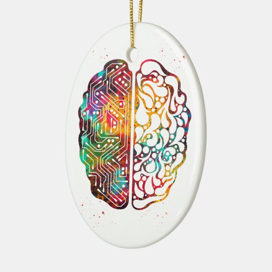 Kunstmatige intelligentie keramisch ornament (Links)