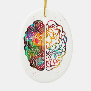 Kunstmatige intelligentie keramisch ornament