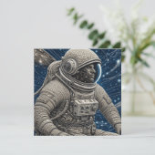 Kunstmatige intelligentie kunst astronaut in de ru (Staand voorkant)