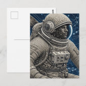 Kunstmatige intelligentie kunst astronaut in de ru briefkaart (Voorkant / Achterkant)