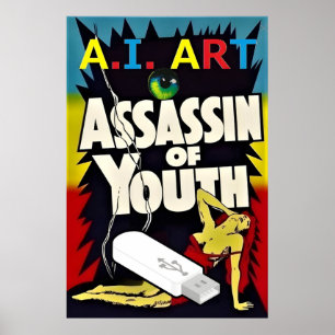 Kunstmatige intelligentie kunst - Moordenaar van d Poster