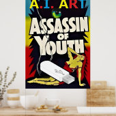 Kunstmatige intelligentie kunst - Moordenaar van d Poster (Keuken)