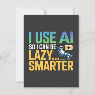 Kunstmatige Intelligentie Lui Slimmer Grappig Ontw Briefkaart