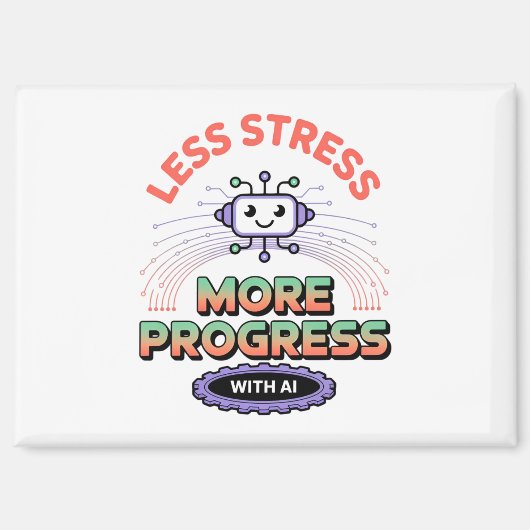 Kunstmatige Intelligentie Mode Robotica Mannen Top Magneet (Voorkant)