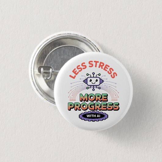 Kunstmatige Intelligentie Mode Robotica Mannen Top Ronde Button 3,2 Cm (Voorkant /achterkant)