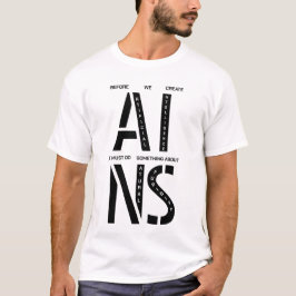 Kunstmatige intelligentie modern en eenvoudig t-shirt