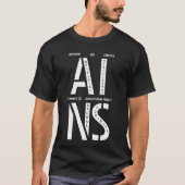 Kunstmatige intelligentie modern en eenvoudig zwar t-shirt (Voorkant)