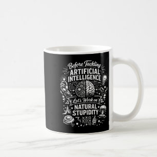 Kunstmatige intelligentie natuurlijke domheid ervo koffiemok