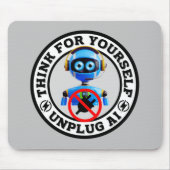 Kunstmatige intelligentie - Ontkoppel AI Mousepad Muismat (Voorkant)