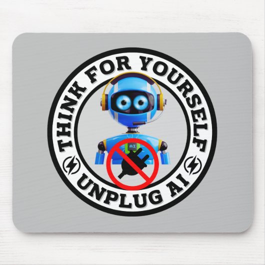 Kunstmatige intelligentie - Ontkoppel AI Mousepad Muismat (Voorkant)