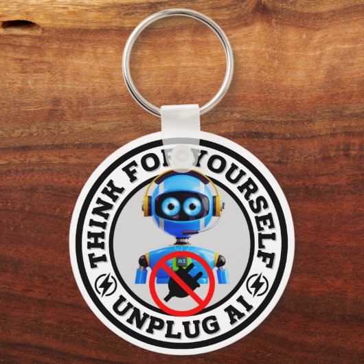 Kunstmatige Intelligentie - Ontkoppel AI Sleutelhanger (Voorkant)