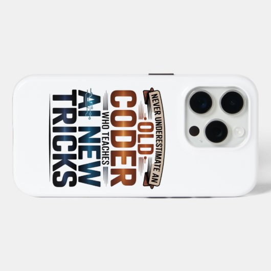 Kunstmatige Intelligentie Oude Coder Ontwerp Case-Mate iPhone Case (Achterkant (horizontaal))