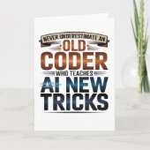 Kunstmatige Intelligentie Oude Coder Ontwerp Kaart (Voorkant)