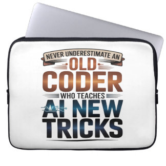 Kunstmatige Intelligentie Oude Coder Ontwerp Laptop Sleeve