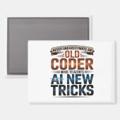 Kunstmatige Intelligentie Oude Coder Ontwerp Magneet (Voorkant / Achterkant)
