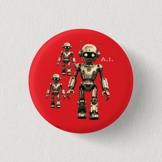 KUNSTMATIGE INTELLIGENTIE RONDE BUTTON 3,2 CM (Voorkant)