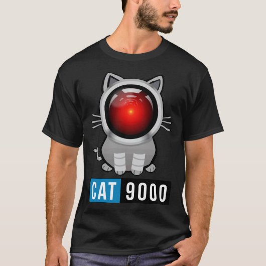 Kunstmatige Intelligentie Sciencefiction Kat T-shirt (Voorkant)