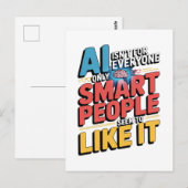 Kunstmatige intelligentie slimme mensen grappig ci briefkaart (Voorkant / Achterkant)