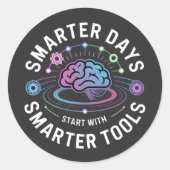 Kunstmatige intelligentie – Slimmere tools Ronde Sticker (Voorkant)