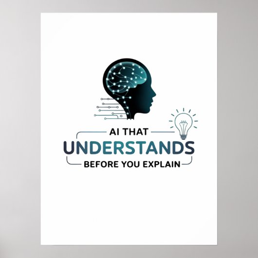 Kunstmatige intelligentie Smart Tech Design Poster (Voorkant)