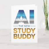 Kunstmatige Intelligentie Studeer Buddy Ontwerp Kaart (Voorkant)