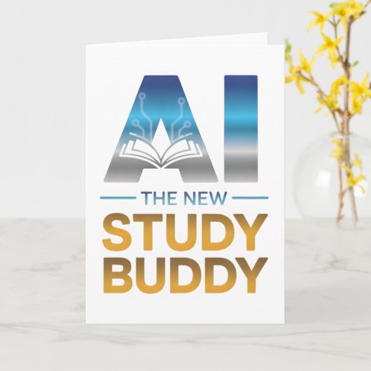 Kunstmatige Intelligentie Studeer Buddy Ontwerp Kaart (Gele Bloem)