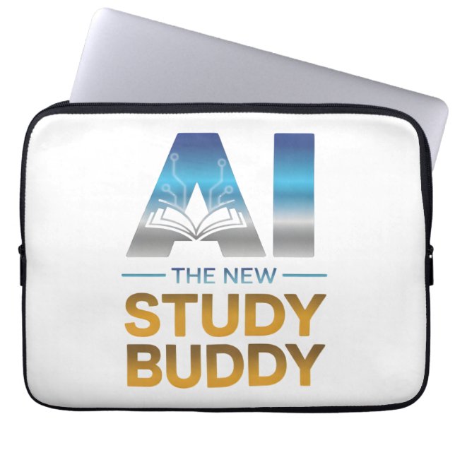 Kunstmatige Intelligentie Studeer Buddy Ontwerp Laptop Sleeve (Voorkant)