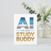 Kunstmatige Intelligentie Studeerbuddy Ontwerp Briefkaart (Staand voorkant)