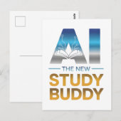 Kunstmatige Intelligentie Studeerbuddy Ontwerp Briefkaart (Voorkant / Achterkant)