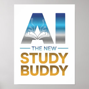 Kunstmatige Intelligentie Studeerbuddy Ontwerp Poster