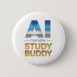 Kunstmatige Intelligentie Studeerbuddy Ontwerp Ronde Button 5,7 Cm