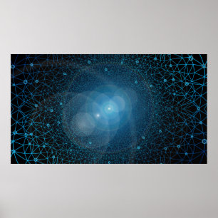 Kunstmatige intelligentie van polygons poster
