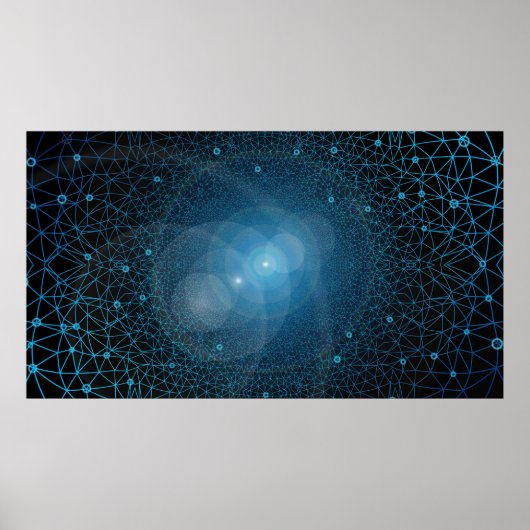 Kunstmatige intelligentie van polygons poster (Voorkant)