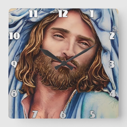 Kunstmatige intelligentie vierkante klok (Voorkant)