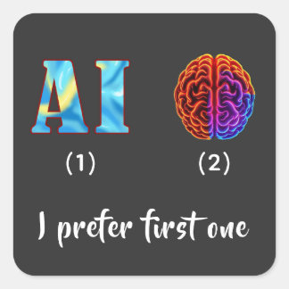 Kunstmatige intelligentie vierkante sticker