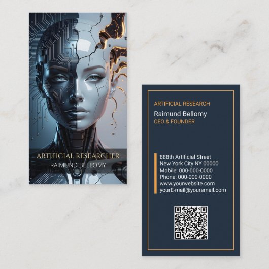 Kunstmatige intelligentie visitekaartje (Voorkant / Achterkant)