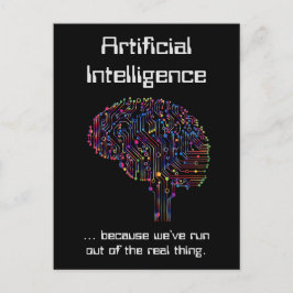 Kunstmatige intelligentie vs Real Thing Briefkaart